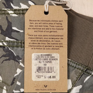 True Religion Taper Printed Camo Runner
